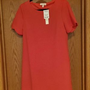 Women's short sleeve red dress